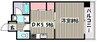 アミスター東島田 1DKの間取り