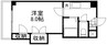 ロジェ芳泉 1Kの間取り