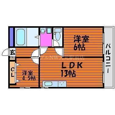 間取り図 パークヒルズ奥田