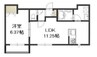 ロジュマン大供 1LDKの間取り