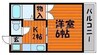 リトルハイム神田 1Kの間取り