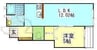 ユーティリティホームⅡ 1LDKの間取り