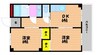 アンダンテ辰巳 2DKの間取り