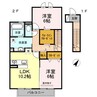 イソミール 2LDKの間取り