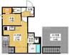 GRANDTIC 西崎 1LDKの間取り