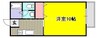 ローゼンベルク　A棟 1Kの間取り