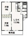 イーグレット５ 2LDKの間取り