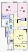 シェーネ　グルン　Ｂ 2LDKの間取り