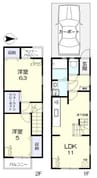 表町3丁目戸建 2LDKの間取り
