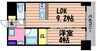 アーバンパレス医大前 1LDKの間取り