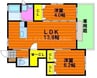 ラ・ルミエール　Ｃ棟 2LDKの間取り