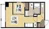 月光　千日前 1LDKの間取り