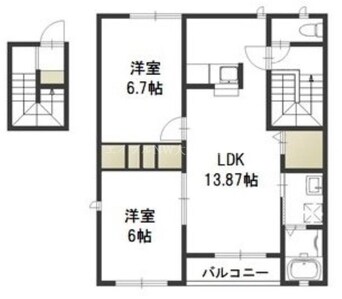 間取図 ハピネス　B棟