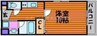ピアホーム奥田西町 1Kの間取り