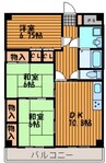 桃の里マンション 3LDKの間取り