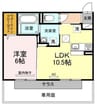 パームツリーＢ 1LDKの間取り