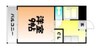 ラ・メール神田 1Kの間取り