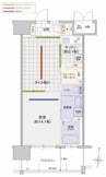ミッド・シティ岡山 1LDKの間取り