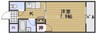 アルフィーネ厚生町 1Kの間取り