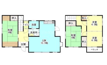 間取図 横井上507-193貸家