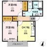 シドベール　Ａ棟 2DKの間取り