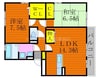 スプランドール 2LDKの間取り