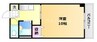 アジュール下中野 1Kの間取り