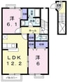 ガーデンコートＡ 2LDKの間取り