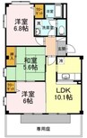フォブール当新田Ｂ棟 3LDKの間取り