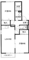 クリエＦＵＪＩＷＡＲＡ 2LDKの間取り