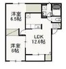 ジャルダン・デ・フルールⅠ 2LDKの間取り