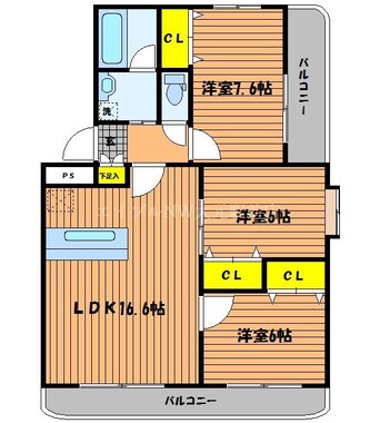 間取図 ロイヤルコート伊島