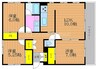 ハウス津倉 3LDKの間取り