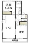 アヴニール福富 2LDKの間取り