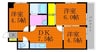 リレイズ広瀬 3DKの間取り