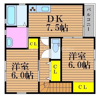 間取図 one side hills （ワンサイドヒルズ）