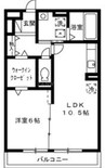 エスポワール青江 1LDKの間取り