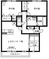 フェリス高柳　Ａ棟 2LDKの間取り