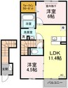 M・K3 2LDKの間取り