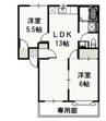 グリーンパーク西辛川Ｃ 2LDKの間取り