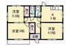 用吉貸家　Ａ棟 3DKの間取り