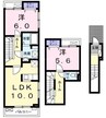 カローレ 2LDKの間取り