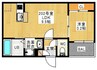 Regalest Terrace 下伊福 1LDKの間取り