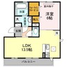 シェーン　ネーベル　Ａ棟 1LDKの間取り