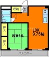 パークサイドレジデンス 1LDKの間取り