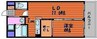 アルファレガロ西古松 1LDKの間取り