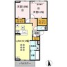 モン　サン　ブルー 2LDKの間取り