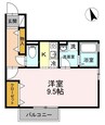 エクレール 1Rの間取り