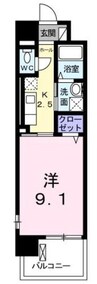 サンリットⅢ 1Kの間取り