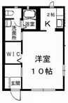 エトワール大松 1Kの間取り